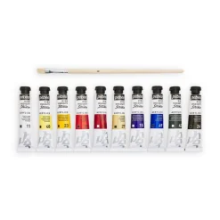 Set 10 tubos acrílico Studio y pincel Pebeo 20ml
