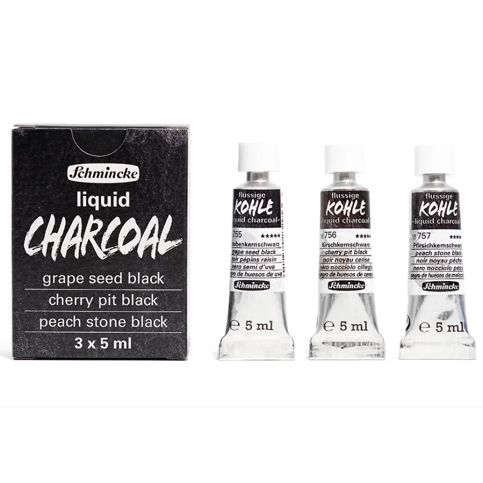 Set 3 tubos carbón líquido Schmincke 5ml