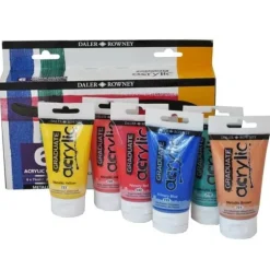 Set 6 tubos de acrílico metálicos Graduate Daler-Rowney 75ml