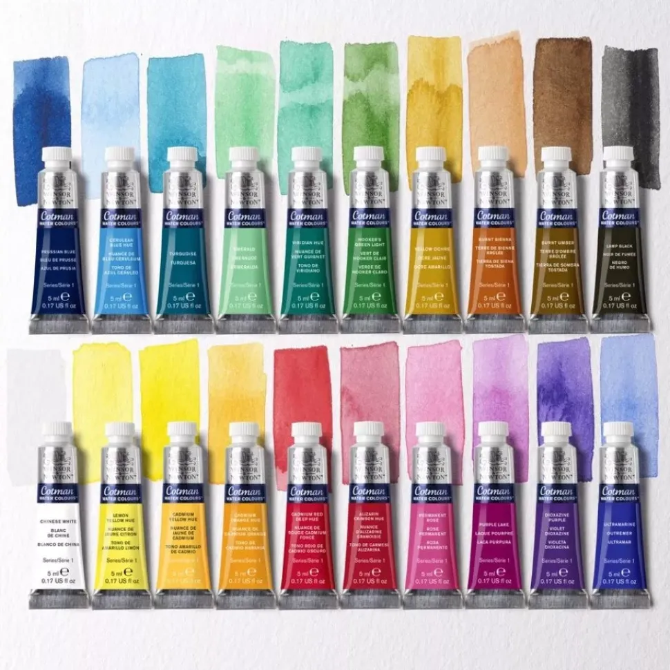 Set 20 Tubos de Acuarela Cotman Winsor & Newton 5ml