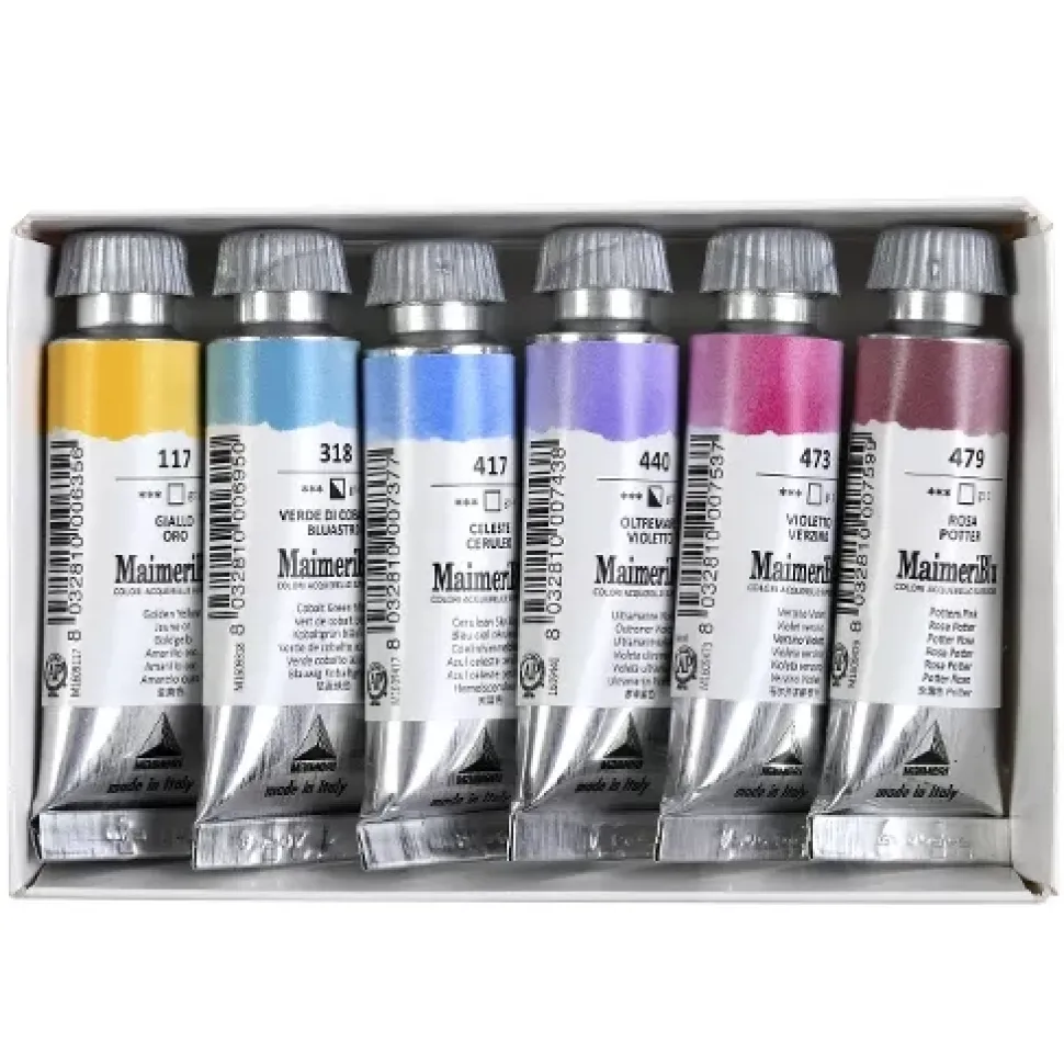 Set 6 tubos de acuarela Provence Set Maimeri 12ml