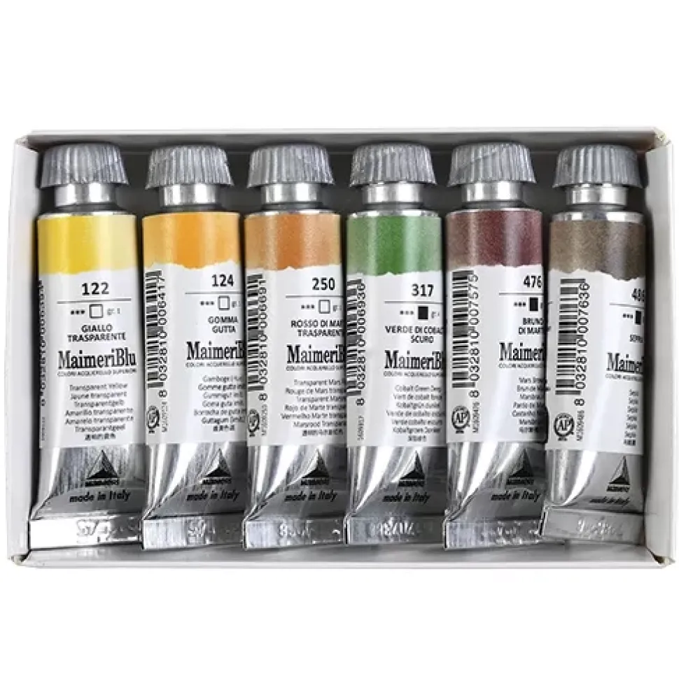 Set 6 tubos de acuarela Sáhara Set Maimeri 12ml