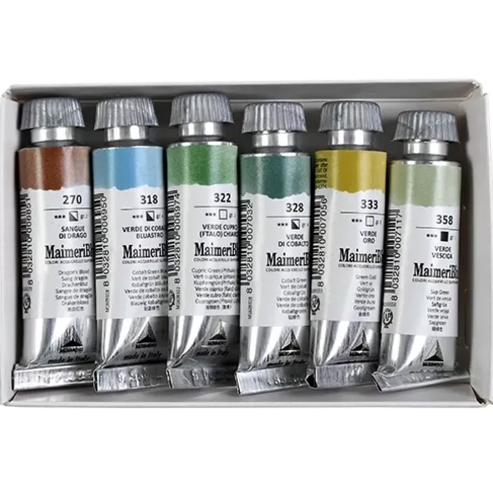 Set 6 tubos de acuarela Tuscany Set Maimeri 12ml