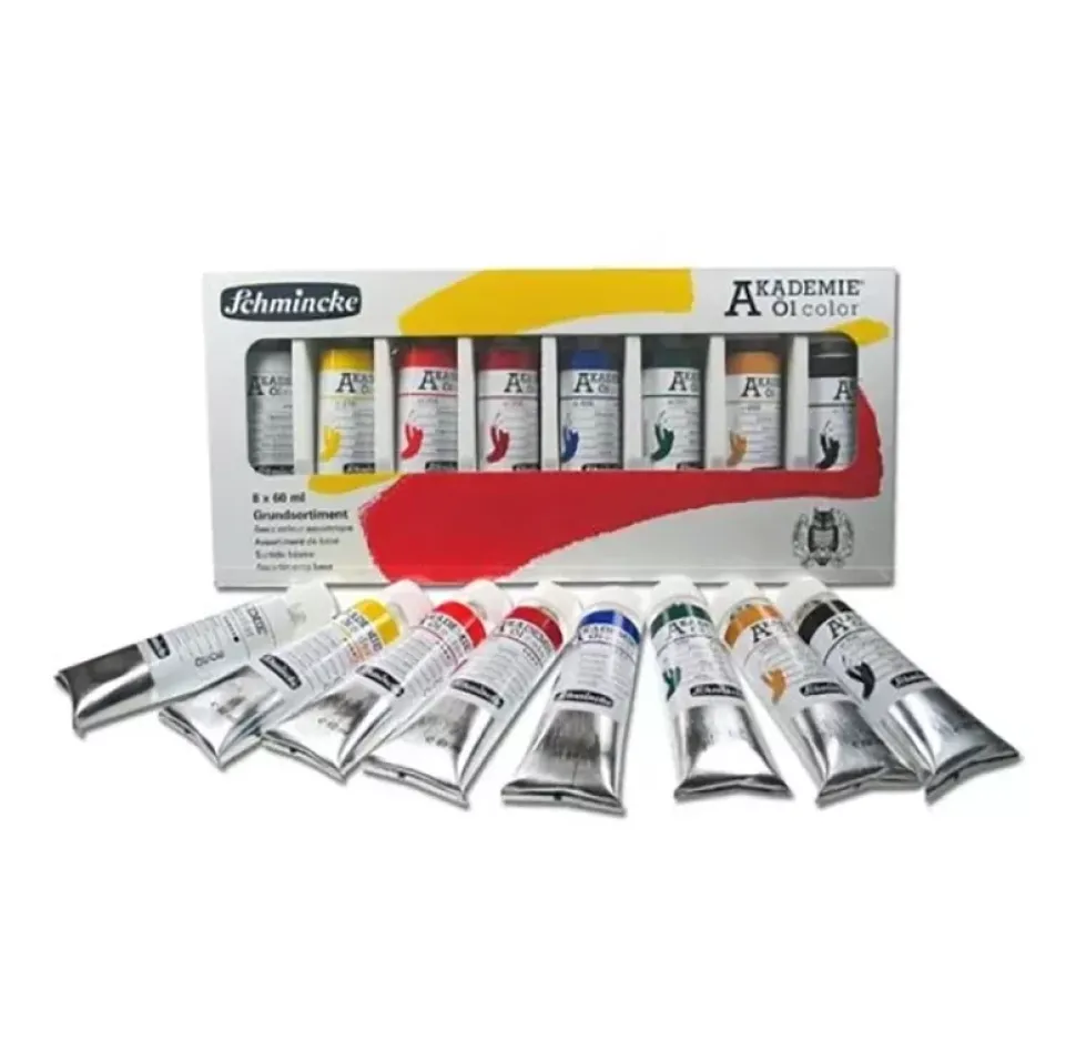 Set 8 tubos de óleo Akademie Schmincke 20ml