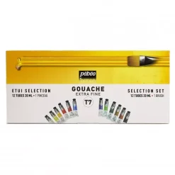 Set 12 tubos gouache extrafino Selection Pebeo 20ml