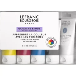 Set 5 Tubos Gouache Lefranc & Bourgeois 80ml
