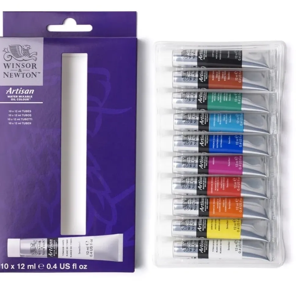 Set 10 tubos óleo al agua iniciación Artisan Winsor and Newton 12ml