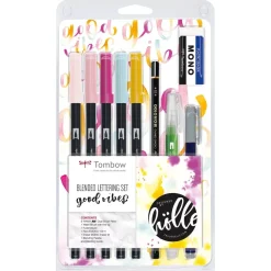 Set Blended Lettering Good Vibes Tombow