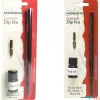 Set Caligráfico Leonardt Cursiva con Plumilla Mango y Tinta