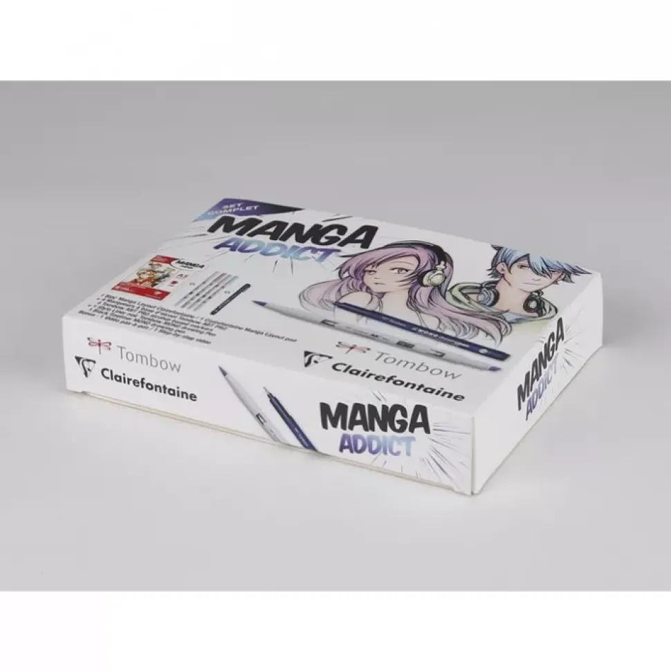 Set Completo Bloc y Rotuladores Manga Addict Clairefontaine