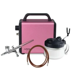 Set compresor Arism Mini Sakura Pink con HB-040 y accesorios Sparmax