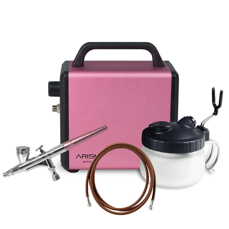 Set compresor Arism Mini Sakura Pink con HB-040 y accesorios Sparmax
