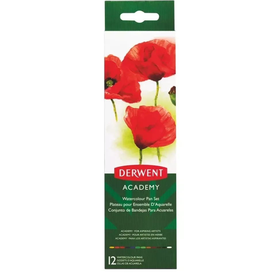Set de 12 Acuarelas Academy Derwent