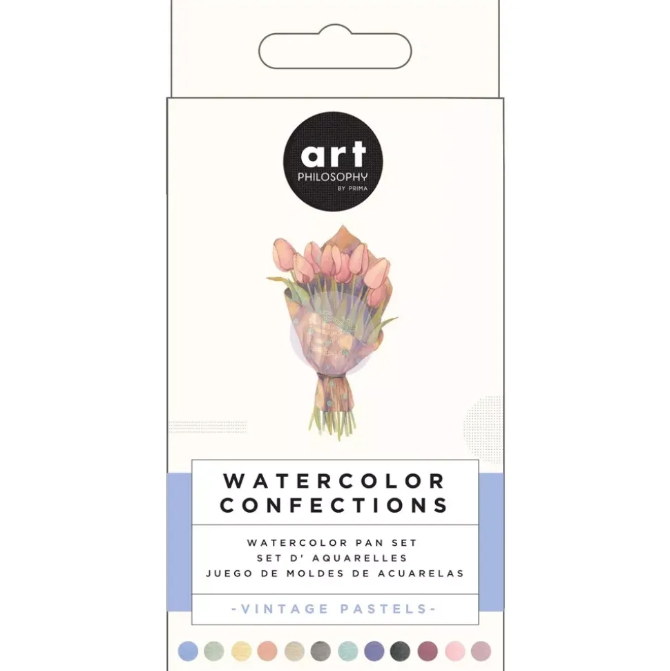 Set de 12 acuarelas Confections Vintage Pastel Prima Marketing