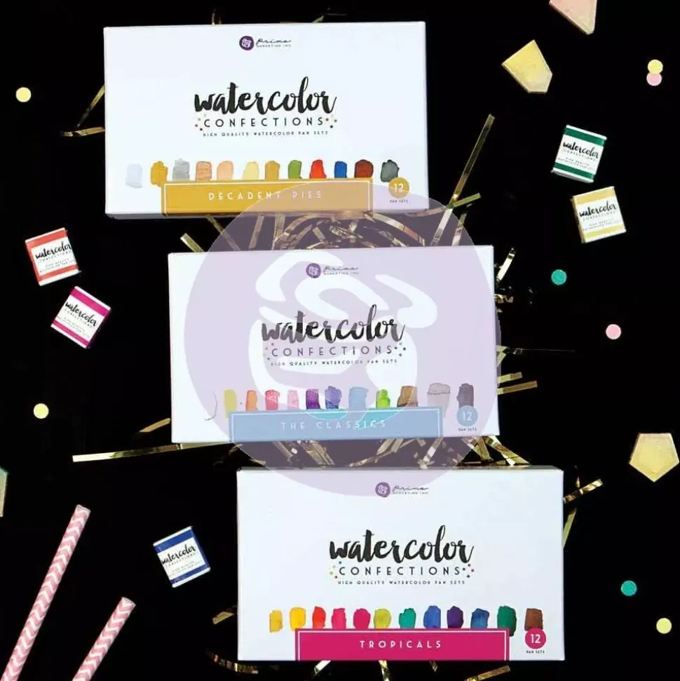 Set de 12 acuarelas Decadent Pies Prima Marketing