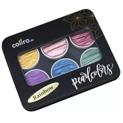 Set de 6 acuarelas Pearlcolor Rainbow Coliro