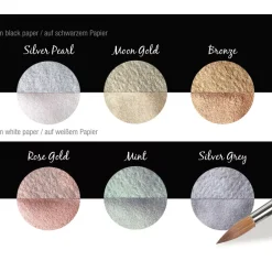 Set de 6 acuarelas Pearlcolor Silk Coliro