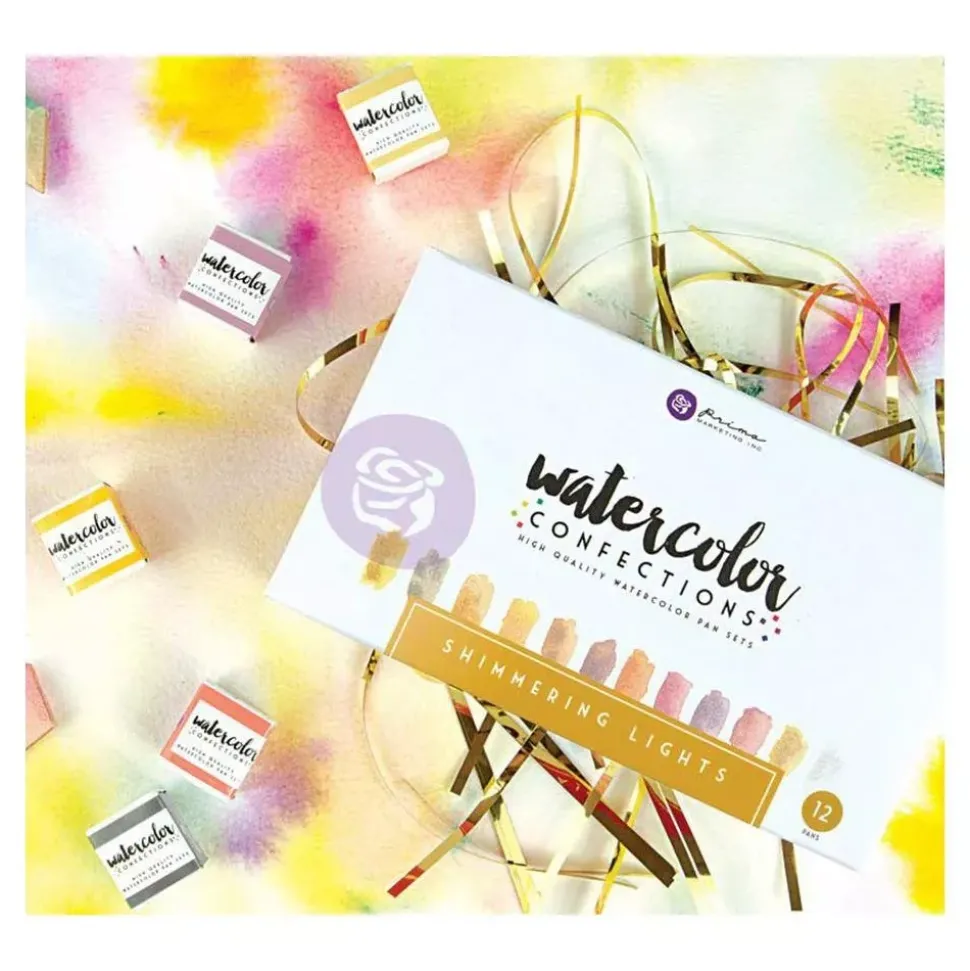 Set de 12 acuarelas Shimmering Lights Prima Marketing