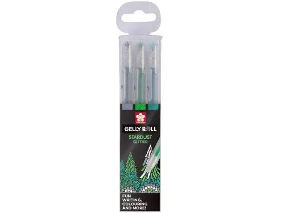 Set de 3 bolígrafos de gel Glitter Gelly Roll Forest Sakura