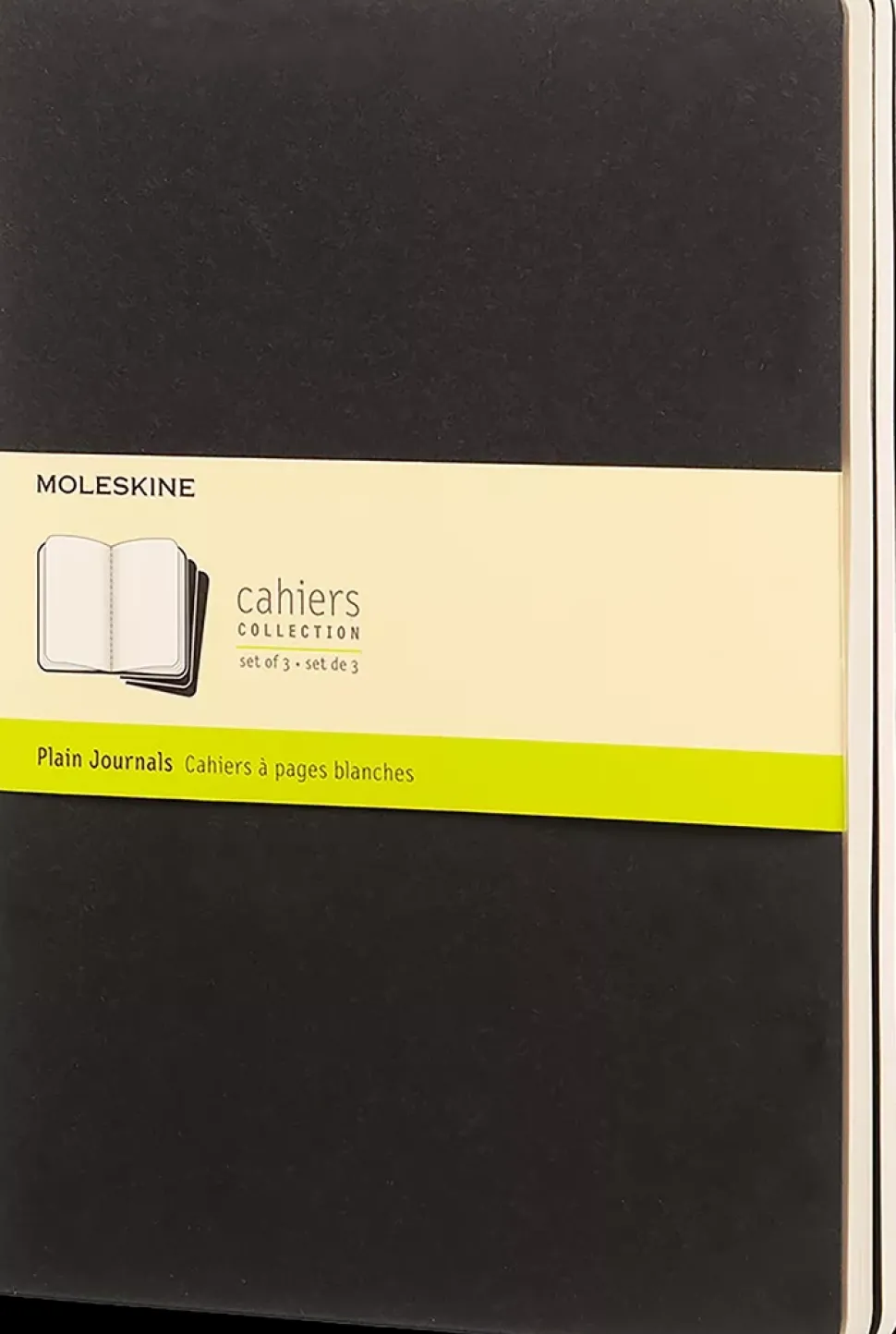 Set de 3 libretas Cahier Negras Lisa 19x26cm Moleskine