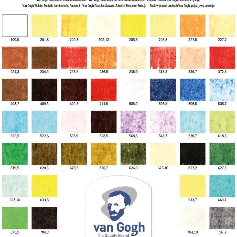 Set de 48 Pasteles suaves para Paisaje Van Gogh