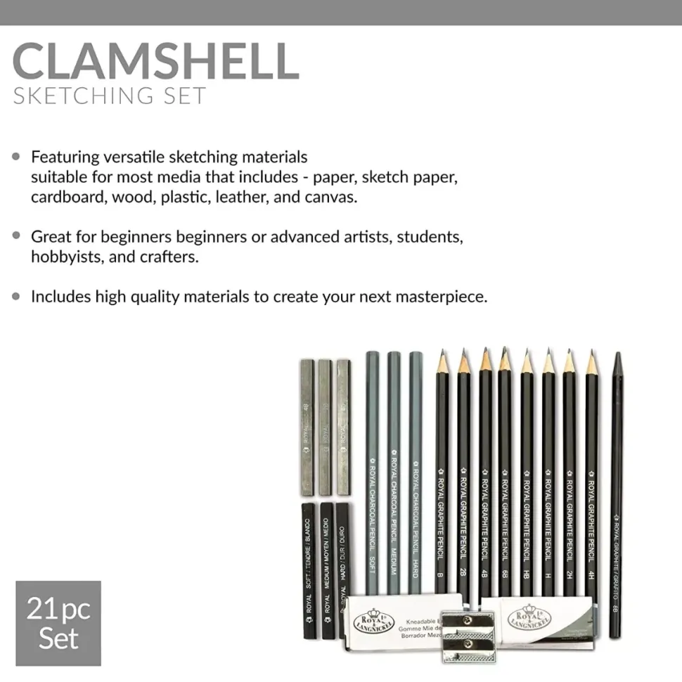 Set de 21 Piezas Essential Sketching Royal & Langnickel