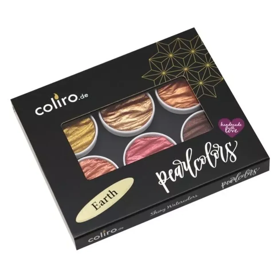 Set de 6 Pigmentos Coliro Finetec Earth Pearl Colors