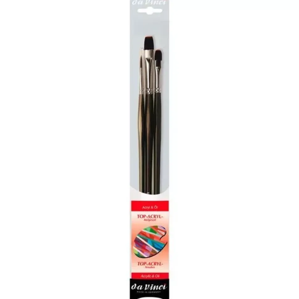 Set de 3 pinceles acrílico 4221 Top Acryl da Vinci