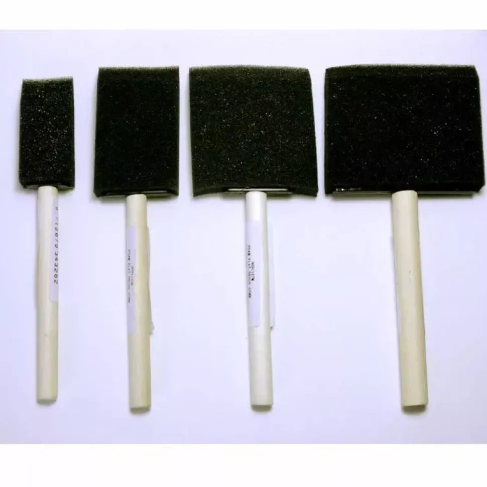 Set de 4 pinceles de esponja planos