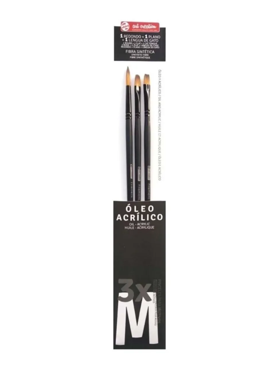 Set de 3 pinceles Óleo Acrílico M