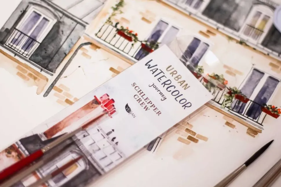 Set de 4 pinceles para acuarela Urban Watercolor May & Berry x da Vinci