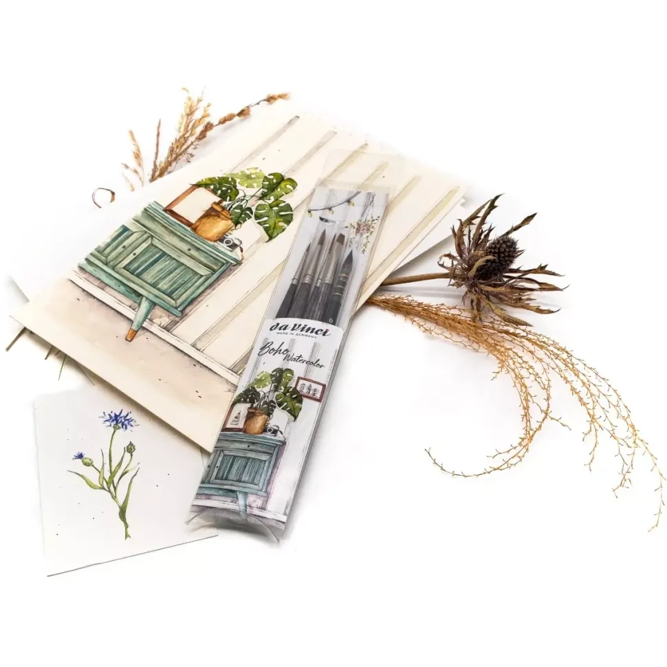 Set de 5 pinceles para acuarela boho de Frau von Nommel da Vinci