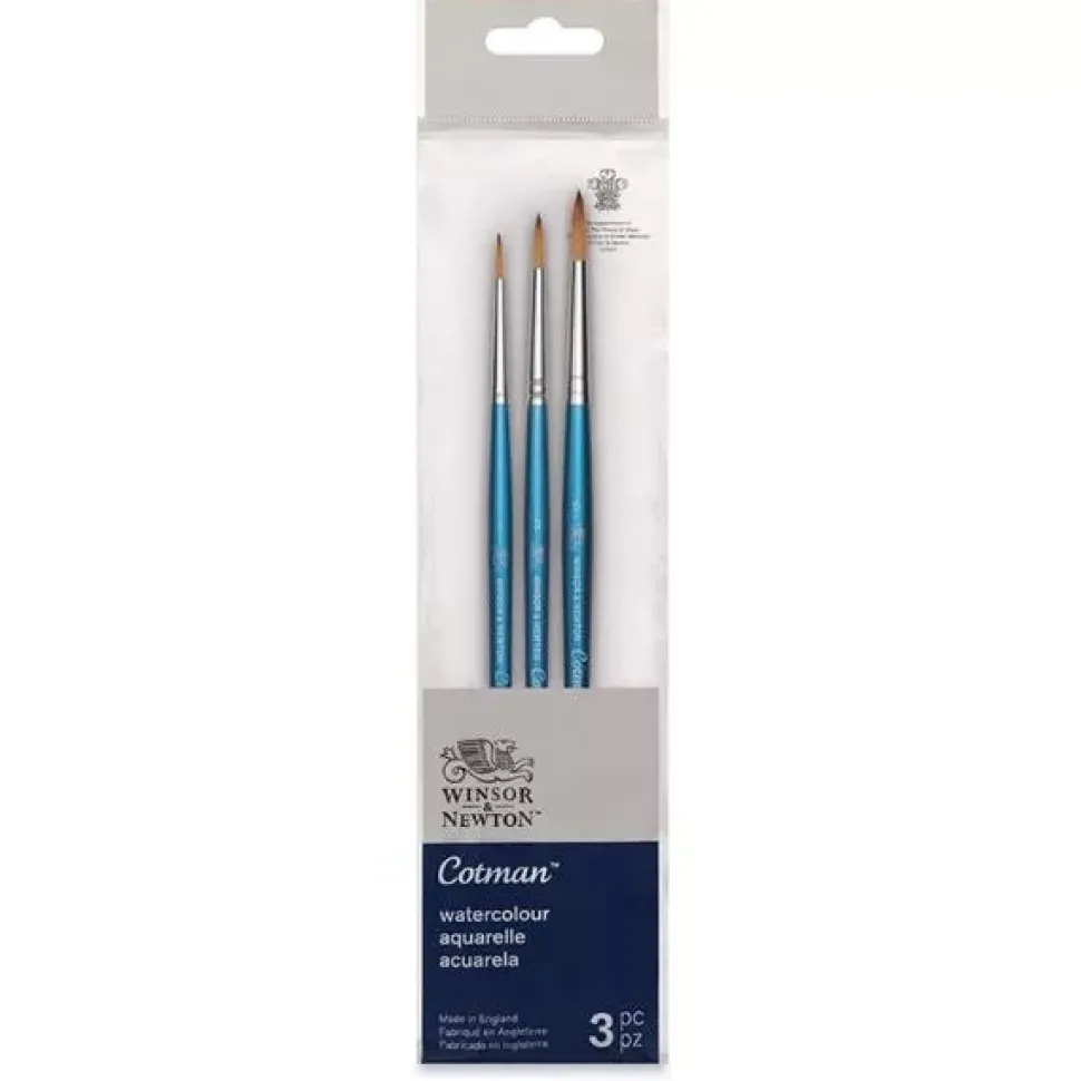 Set de 3 pinceles redondos acuarelas Cotman Winsor & Newton