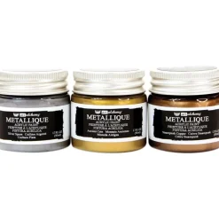 Set de 3 pinturas acrílicas metálicas Metals Finnabair