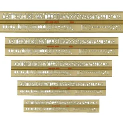 Set de 5 plantillas de letras marrón Koh-I-Noor