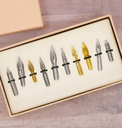 Set de 10 plumillas clásicas de caligrafía Bortoletti