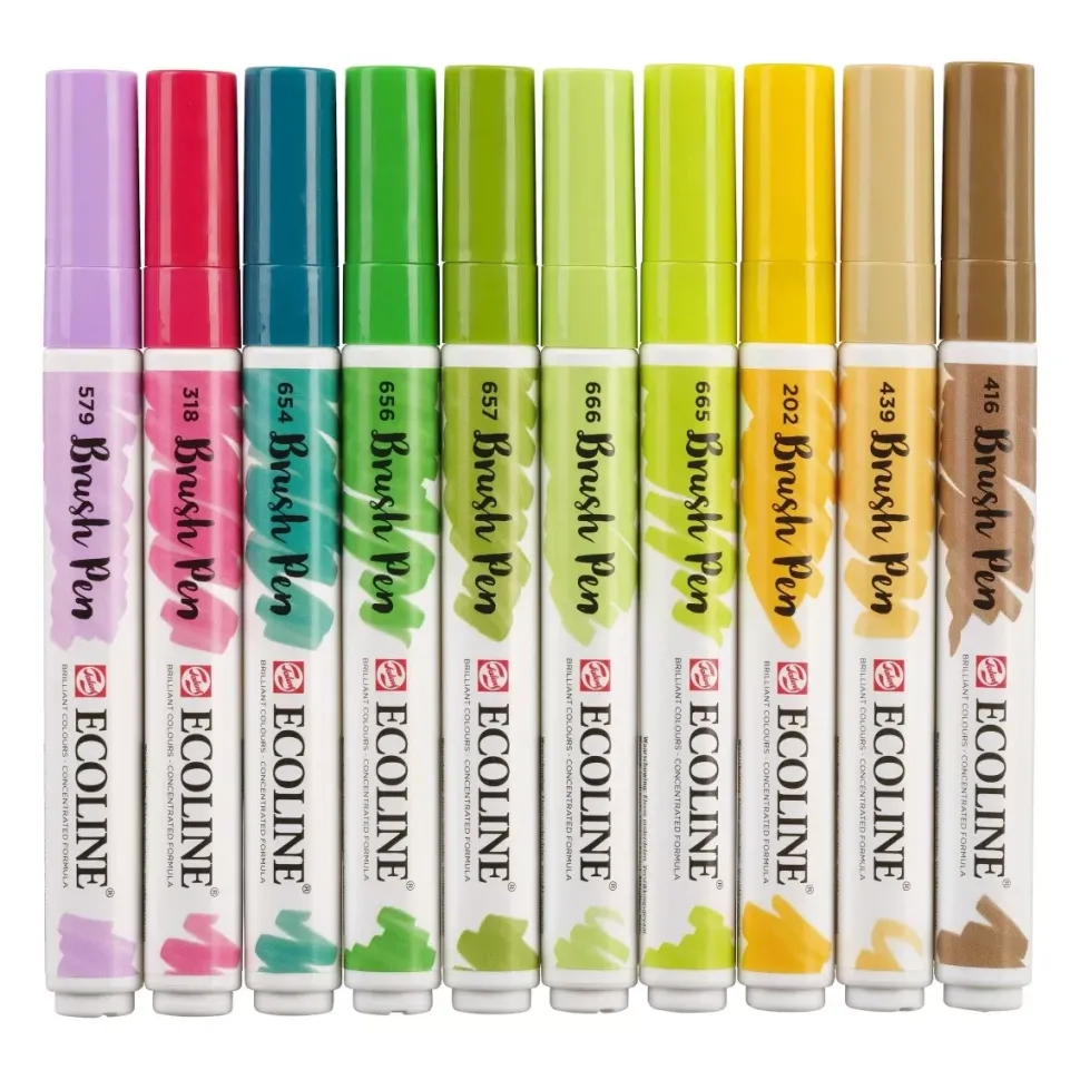 Set de 10 Rotuladores BrushPen Botánico Ecoline