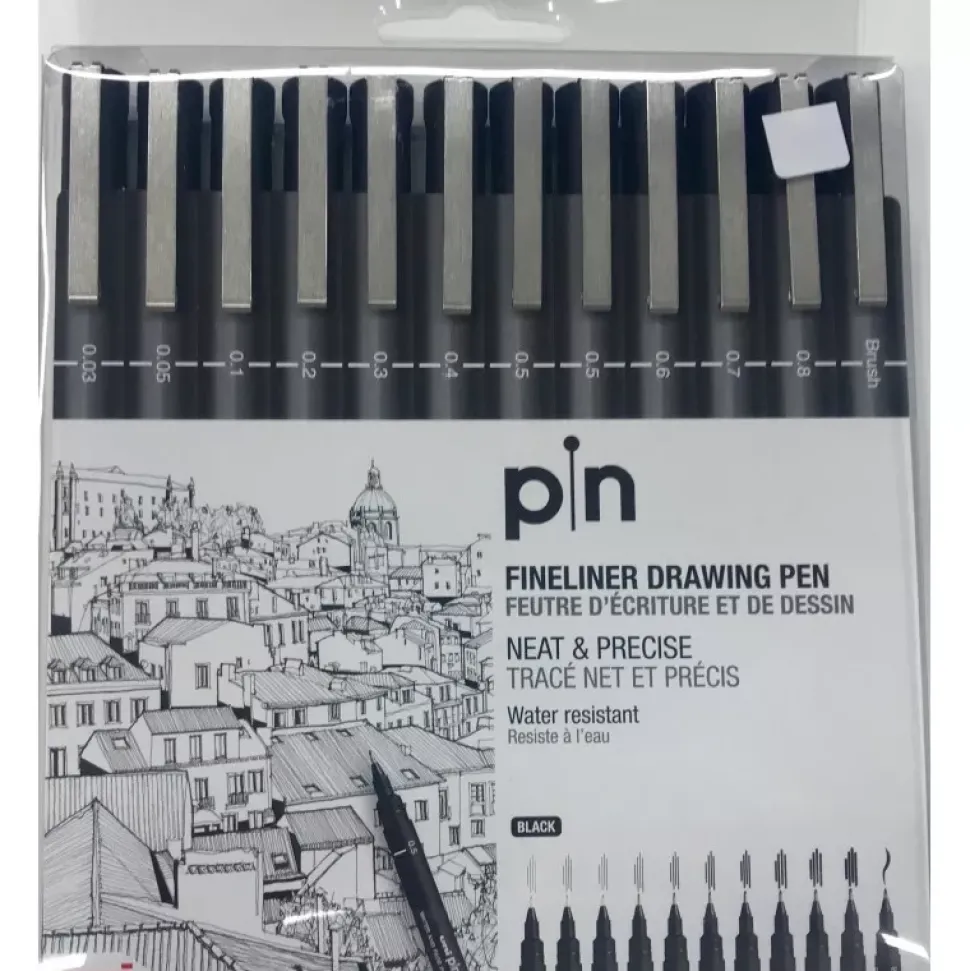 Set de 12 rotuladores calibrados Pin Uni-Ball