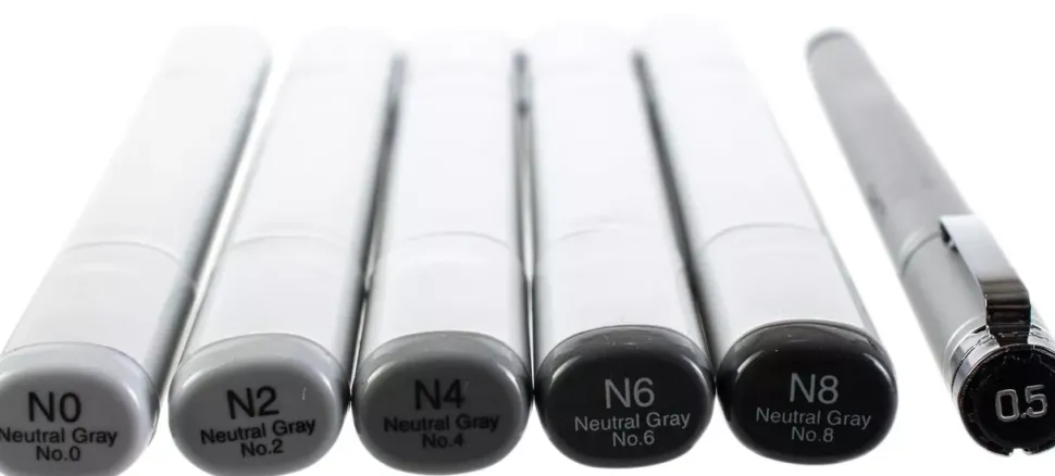 Set de 6 Rotuladores Copic Sketch Grises