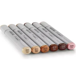 Set de 6 Rotuladores Copic Sketch Tonos piel Copic