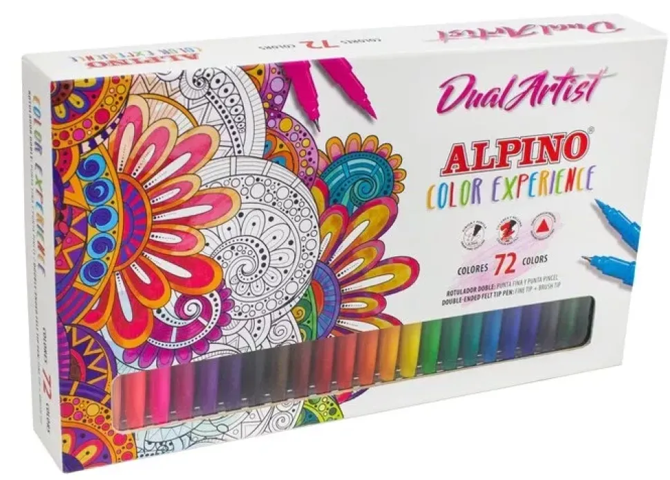 Set de 72 Rotuladores Dual Artist Color Experience Alpino
