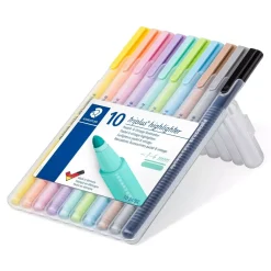 Set de 10 rotuladores fluorescentes Pastel and Vintage Triplus Staedtler