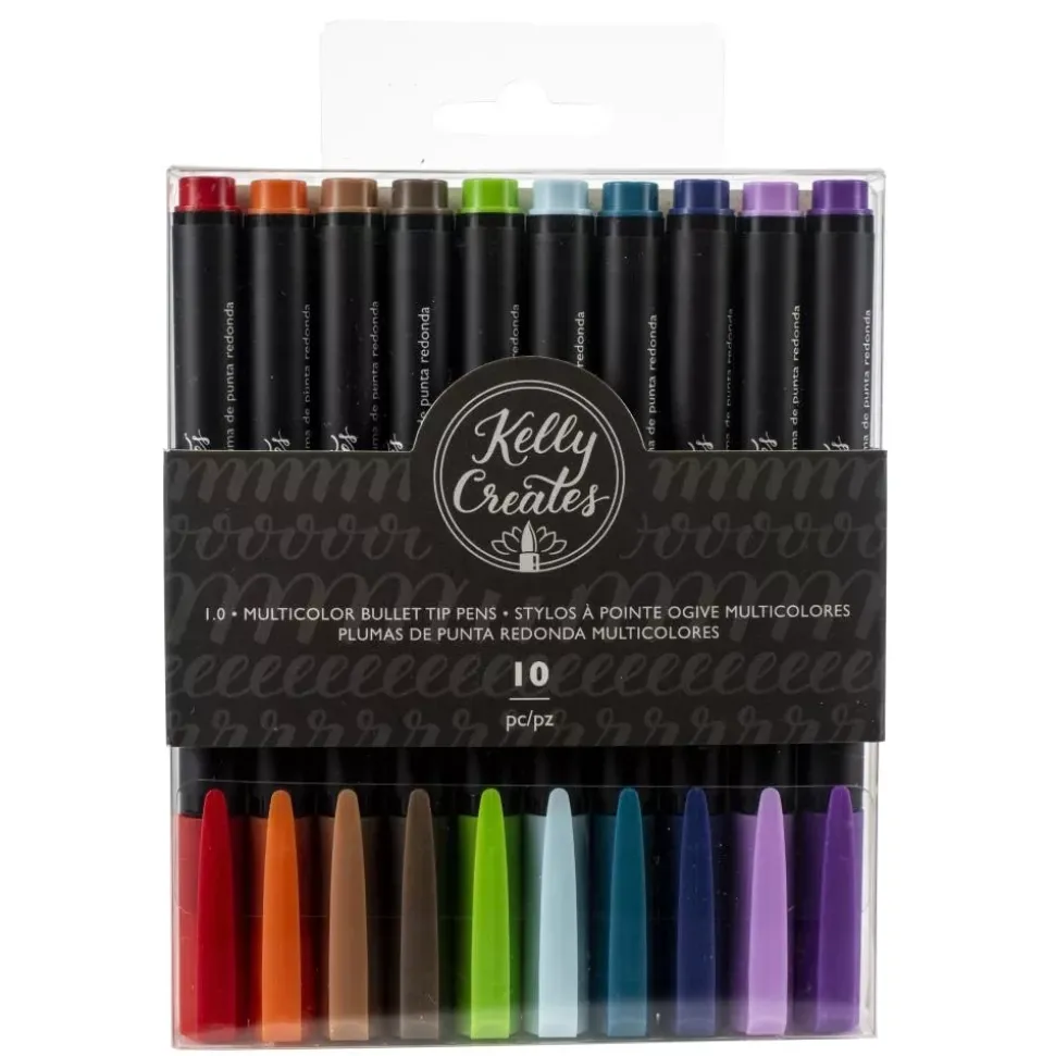 Set de 10 rotuladores Multicolor Punta Bullet Kelly Creates