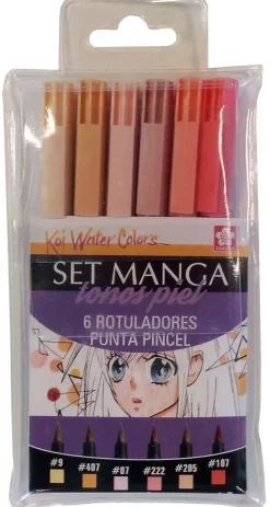 Set de 6 rotuladores Tonos piel Sakura Collection