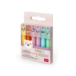 Set de 6 subrayadores mini Teddy's Style Legami