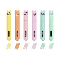 Set de 6 subrayadores mini Teddy's Style Legami