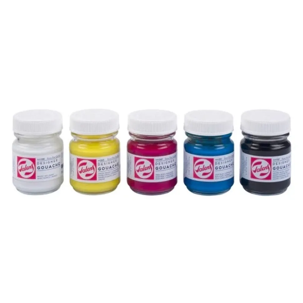 Set de 5 temperas gouache Talens