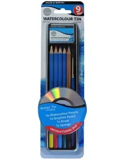 Set de acuarela con lápices y pincel Daler-Rowney