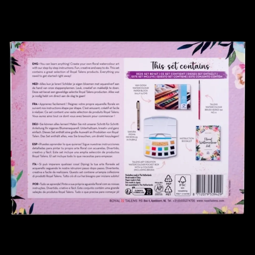 Set de acuarela multibrand Floral Talens
