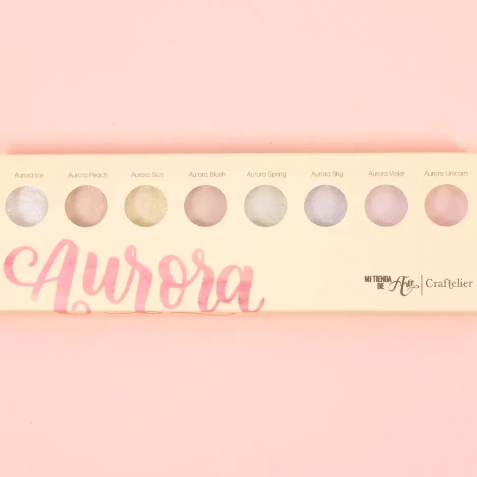 Set de Acuarelas Metálicas Aurora Craftelier